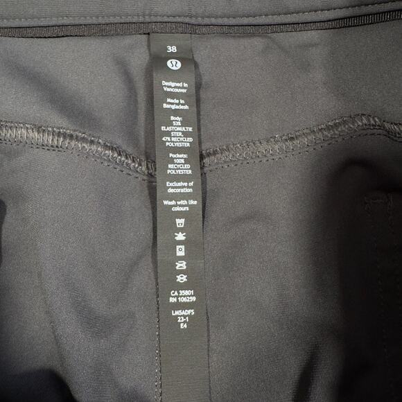 Lululemon Gray M5ADFS ABC Classic-Fit 5 Pocket Pant *Warpstreme Men's 38 x 32 - Picture 3 of 9